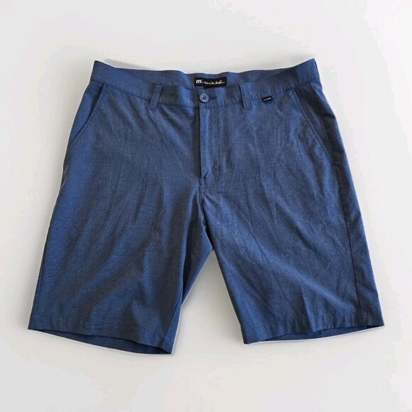 Travis Mathew Shorts Mens US 36 Dark Heathered Blue Golf Ripstop Stretch Active - Picture 8 of 13